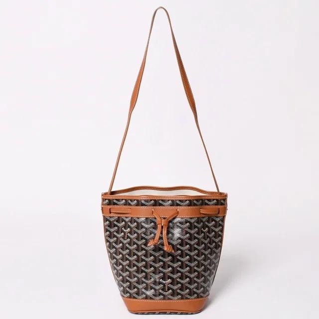 Goyard Petit Flo Bucket Bag Brown Calfskin in Brown Calfskin from The Reluxe