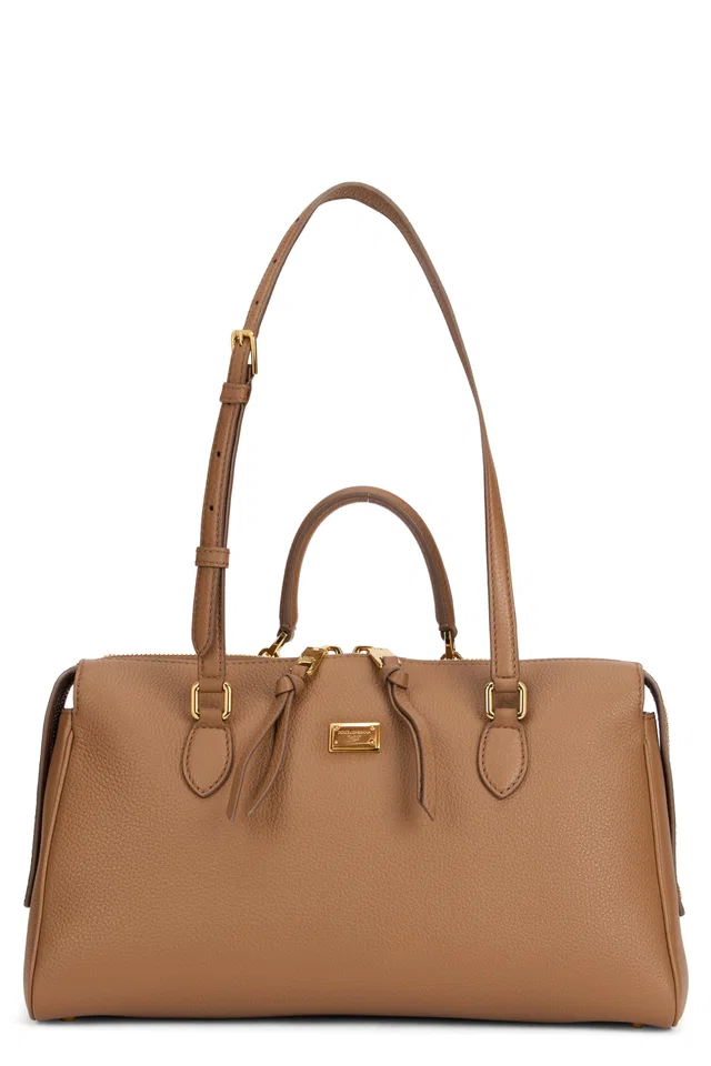 Dolce & Gabbana Structured Calfskin Tote Bag — Caramel in Calfskin from HEWI