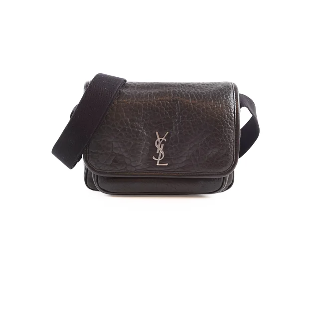 Saint Laurent Small Niki Messenger Grained Lambskin Black in Black Lambskin from The Purse Affair