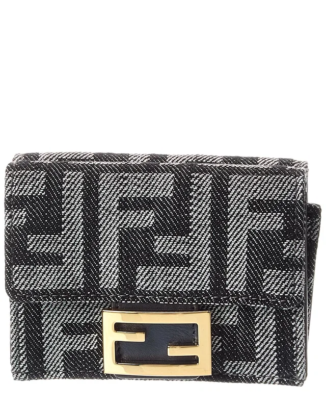 FENDI Baguette Micro Leather Card Case, image 1 of 1 from Gilt
