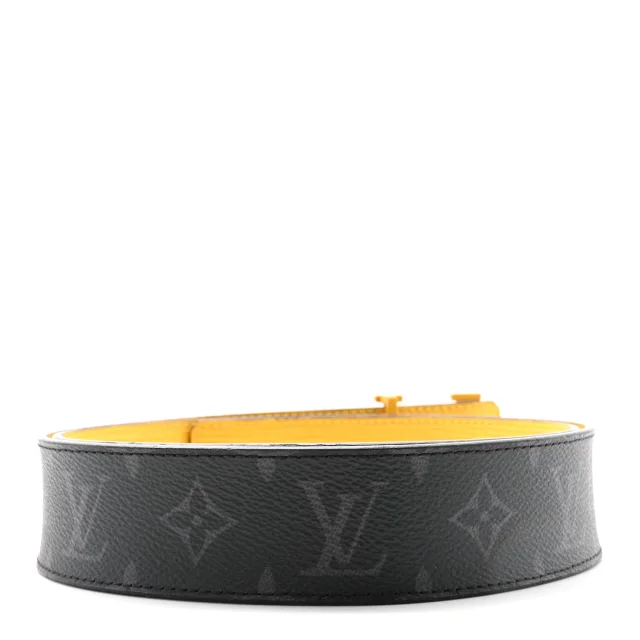 Monogram Eclipse Epi 40mm LV Initiales Reversible 100 40 Belt Yellow in Yellow Coated canvas from FASHIONPHILE, photo 2 of 5
