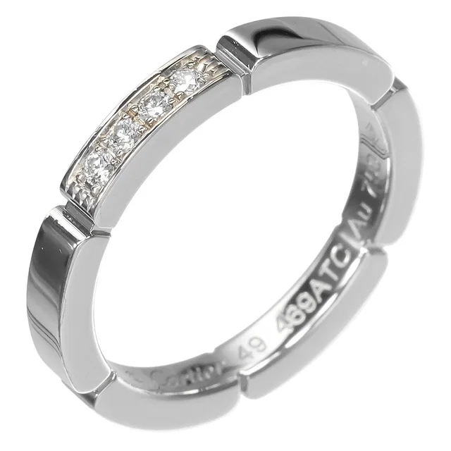 Cartier Maillon Panthere Au750 White Gold Diamond Ring Size 49 in White from LuxUness