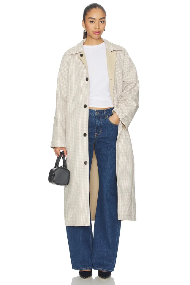 EAVES Lena Car Coat in Khaki, photo 2 of 7 from REVOLVE (Canada)