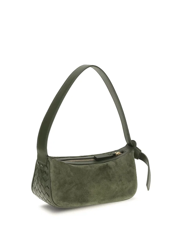 Bottega Veneta Nodo Shoulder Bag — Green Calf Leather (bos Taurus) in Green Calfskin from HEWI