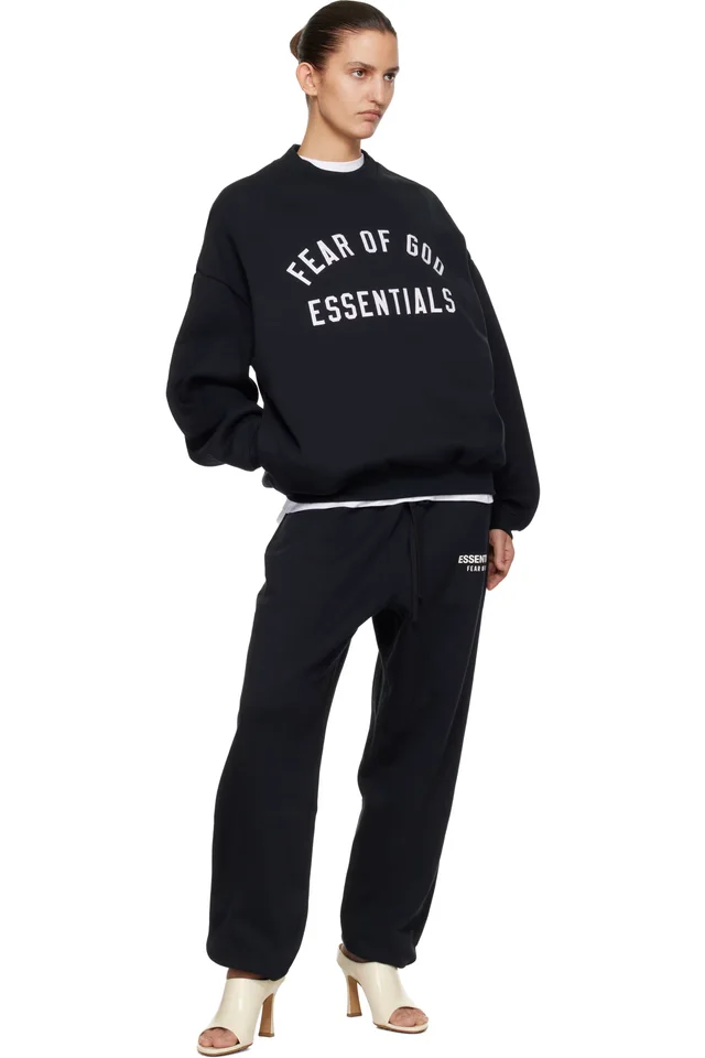 Fear of God ESSENTIALS Black Classic Sweatpants, photo 4 of 4 from SSENSE