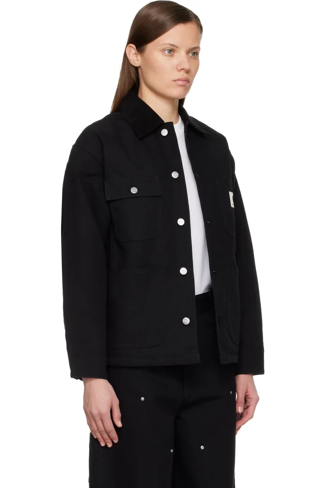 Carhartt Work In Progress Black OG Michigan Chore Jacket, photo 2 of 4 from SSENSE