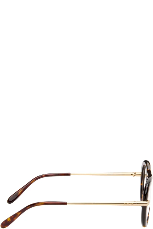 LOEWE Brown Slim Glasses, photo 2 of 4 from SSENSE