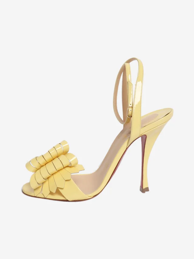 Christian Louboutin Yellow Miss Valois heels - size EU 39 in Yellow Patent leather from Sign of the Times