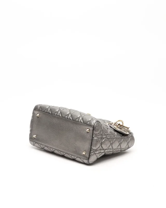 Medium Cannage Metallic Soft Lady Dior Bag in Leather from A Retro Tale, photo 4 of 12