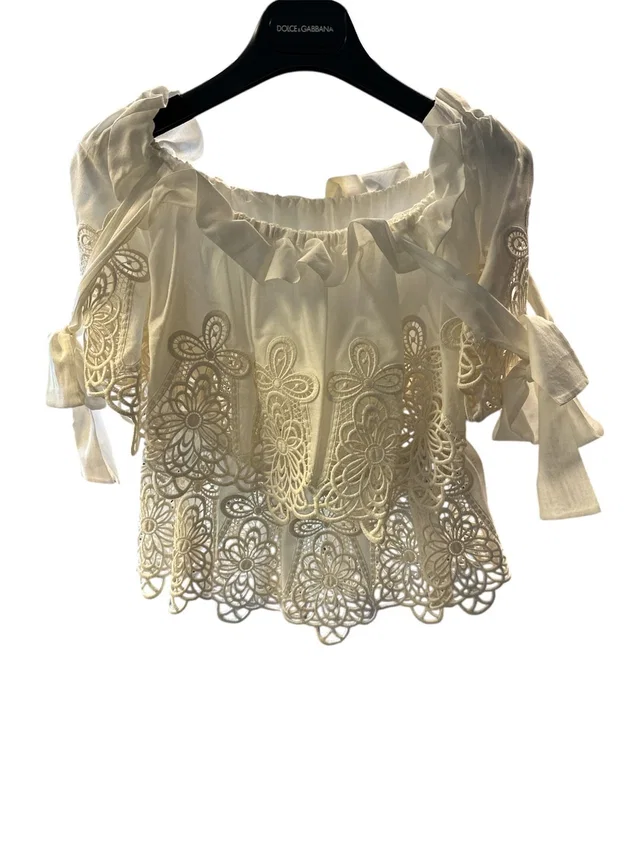 Dolce & Gabbana Short sleeve White Flora Design in White from Luxury Promise