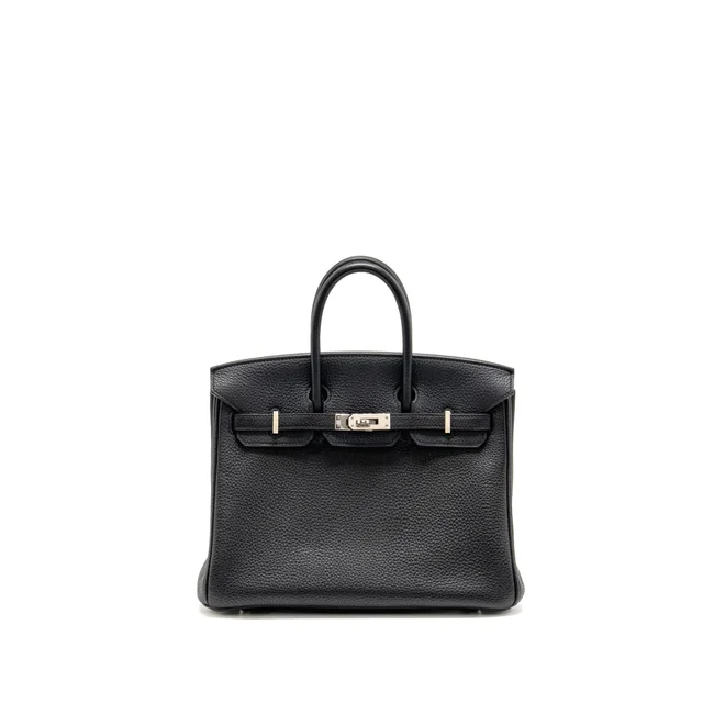 Hermès Birkin 25 Togo Black SHW Stamp A in Black Togo leather from EMIER