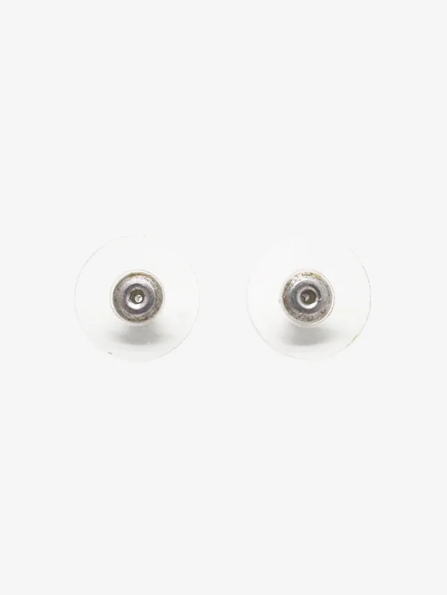 Chanel Black CC square stud earrings in Black Resin from Sign of the Times, photo 9 of 9