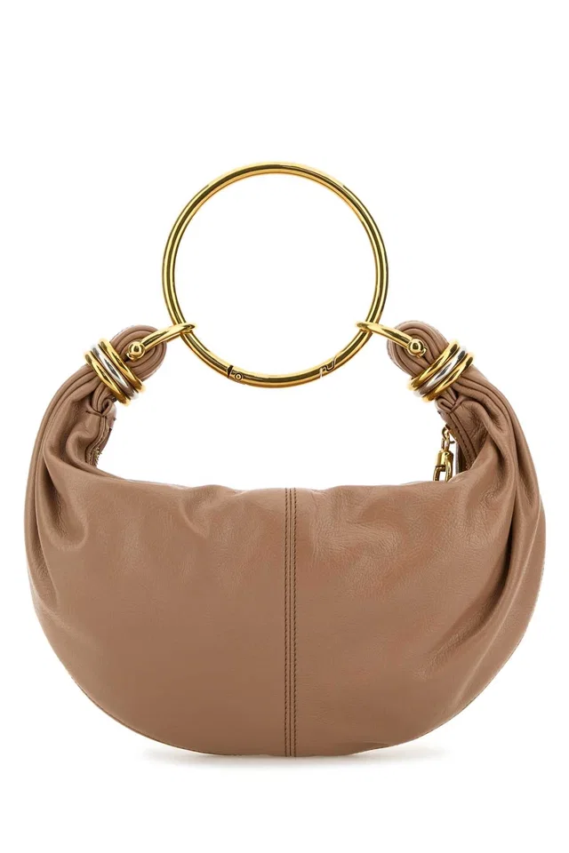 Chloé Leather Hobo Shoulder Bag — Beige in Beige Leather from HEWI