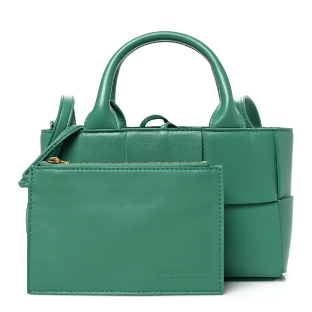 Bottega Veneta Maxi Intreccio Candy Arco Tote Mermaid in Lambskin from FASHIONPHILE, photo 3 of 10