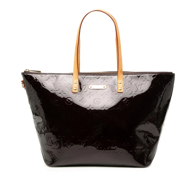 Purple Louis Vuitton Monogram Vernis Bellevue GM Tote Bag in Purple Leather from Designer Revival