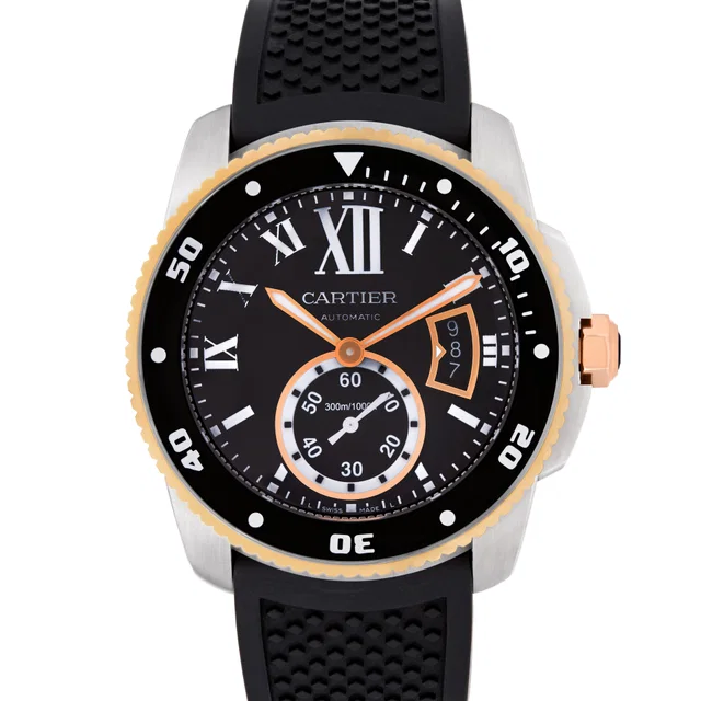 Unused Cartier Calibre 42mm W7100055 in Stainless Steel, Pink Gold from Gray And Sons