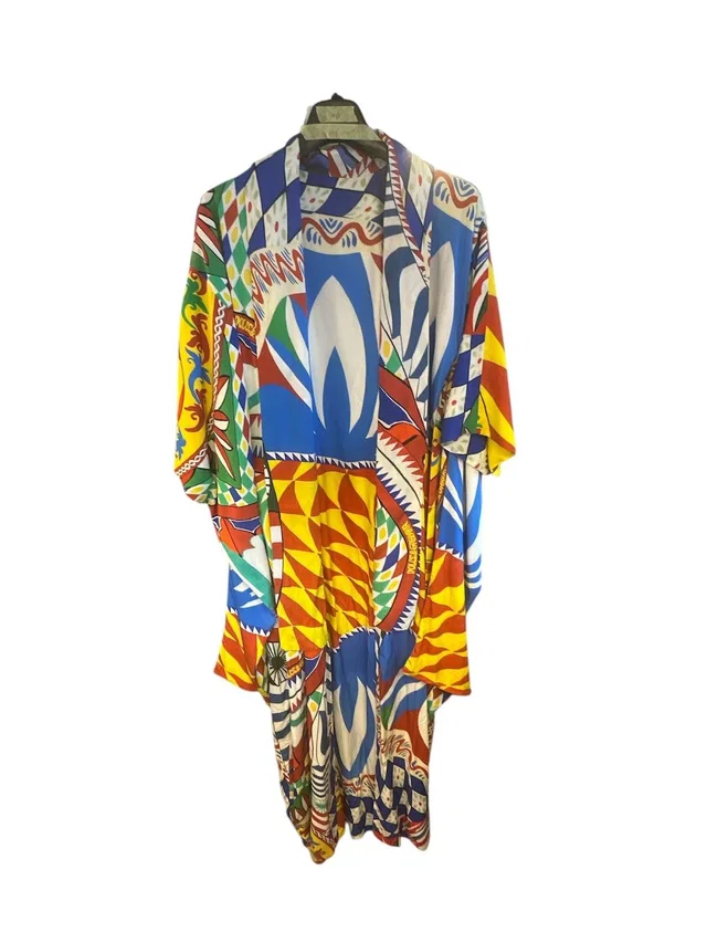 Dolce & Gabbana Dress Maxi Multicolour Carretto Print from Luxury Promise