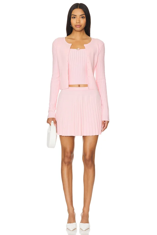 MAJORELLE Lenda Cardigan in Baby Pink, photo 5 of 5 from REVOLVE (Canada)