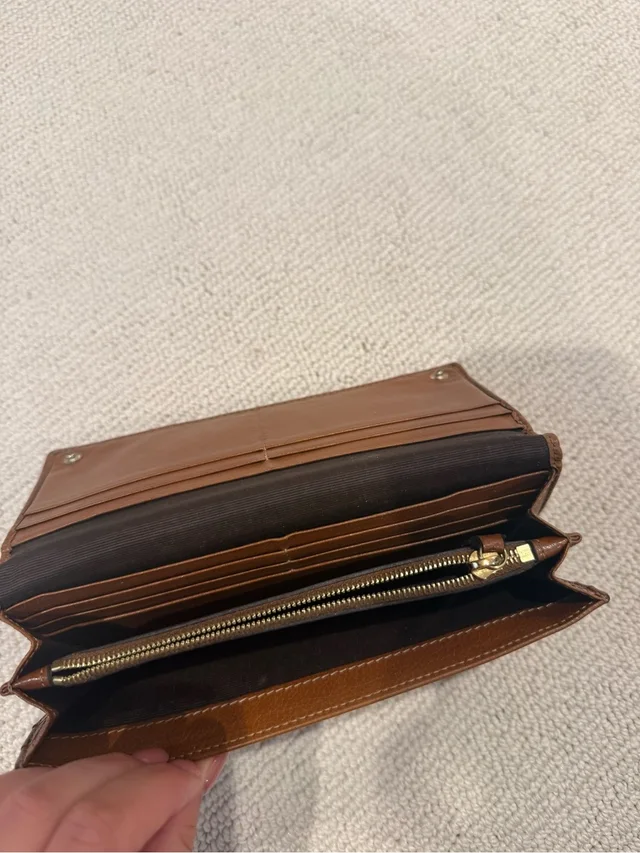 Mulberry Brown Leather Wallet in brown|red|gold Leather from Poshmark, photo 4 of 6