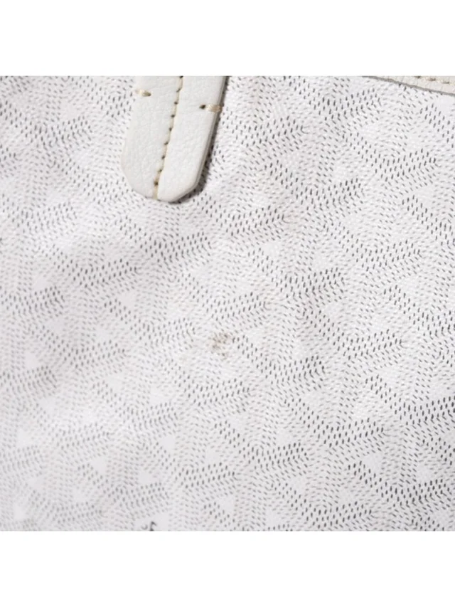 Goyard Saint Louis Pm Tote Bag White Leather in white|black Leather from Poshmark, photo 16 of 16