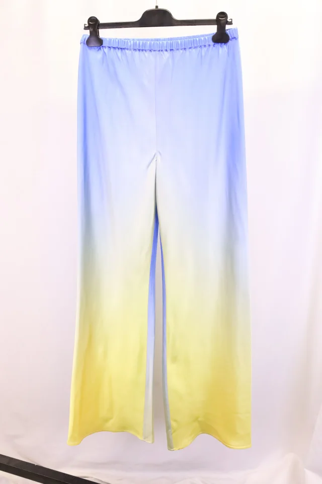 Cult Gaia Stacie Gradient Wide-Leg Pants in Blue Polyester in Blue, photo 4 of 6 from ShopSimon