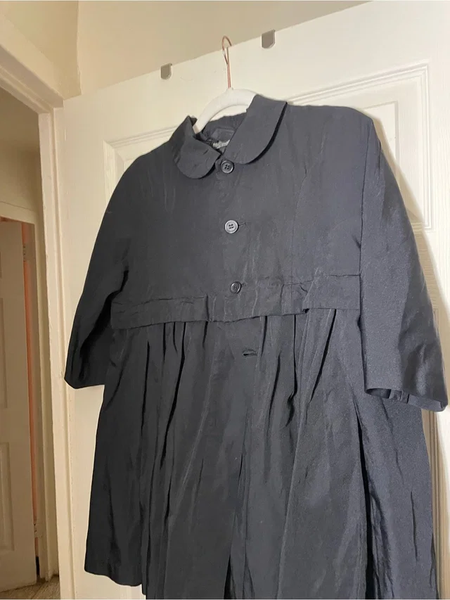 Comme des Garçons Come Des Garcon Black Pleated Collar Short Coat in black from Poshmark