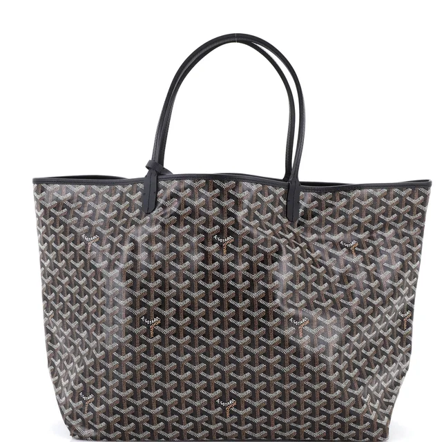 Goyard Saint Louis Tote Coated Canvas GM in black Coated canvas from Rebag