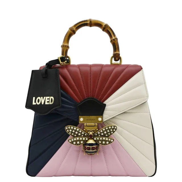 Gucci Queen Margaret Quilted Leather Bee Backpack Multicolor 476664 in Multicolor Leather from Dallas Designer Handbags