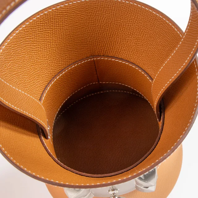 Hermès Mini Medor Gold Epsom PHW Bag in Gold Epsom leather from Labellov, photo 6 of 7