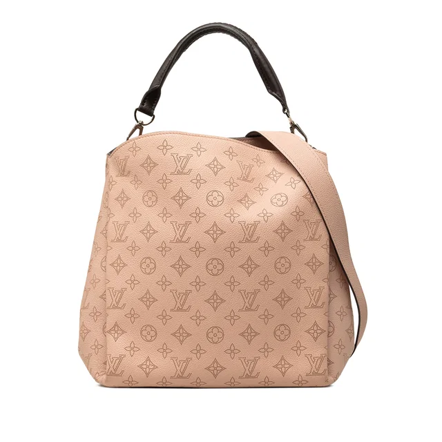 Pink Louis Vuitton Monogram Mahina Babylone PM Satchel in Pink Leather from Designer Revival