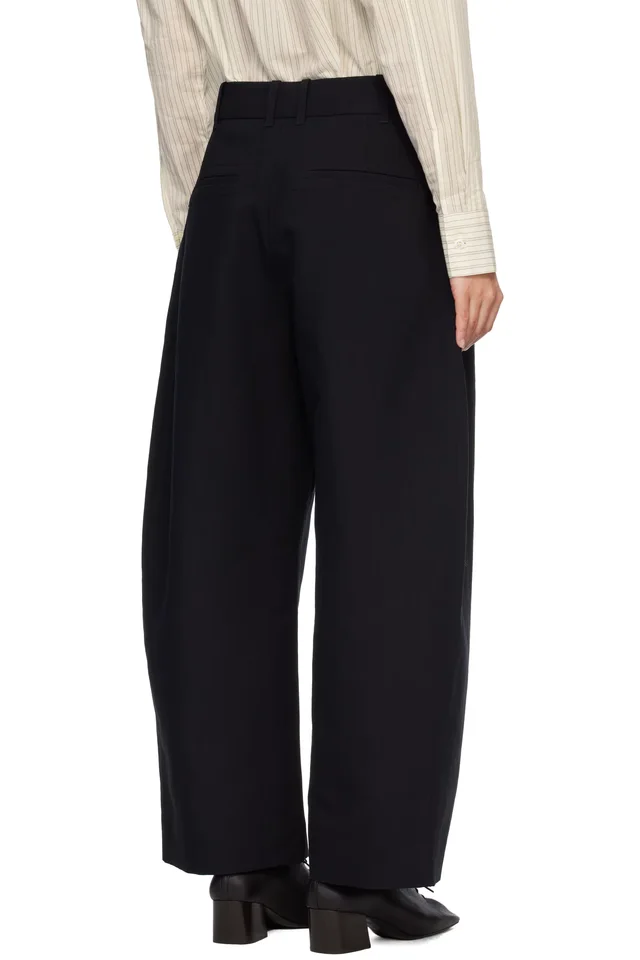 Studio Nicholson Black Minos Trousers, photo 3 of 4 from SSENSE