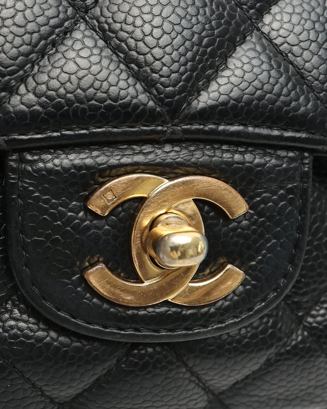 Chanel Classic Caviar Medium Double Flap Bag in Caviar leather from A Retro Tale, photo 6 of 11