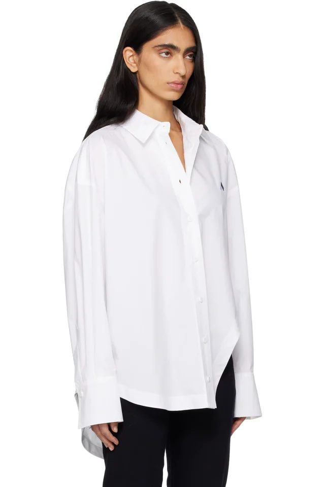 The Attico White Diana Shirt, photo 2 of 4 from SSENSE