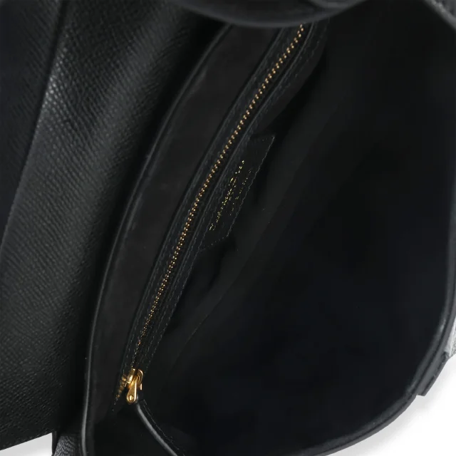 Dior Grained Leather Medium Saddle Bag in Black Caviar leather from Season 2 Consign, photo 11 of 11