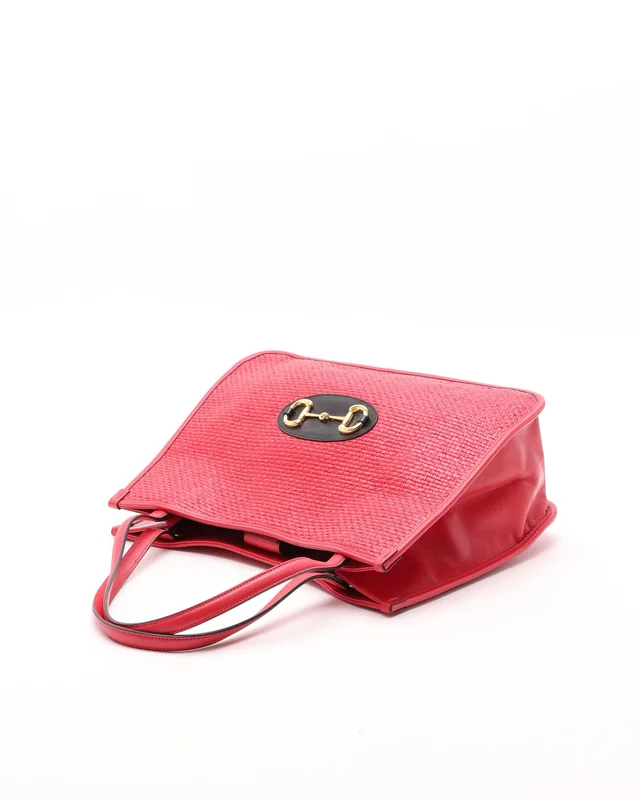 Gucci Raffia Horsebit Tote Bag in Raffia from A Retro Tale, photo 5 of 8