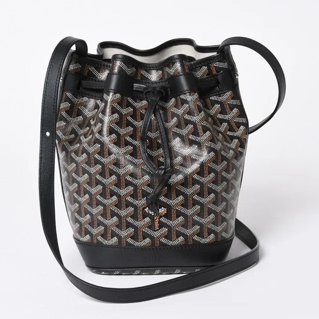 Goyard Petit Flo Bucket Bag Black Calfskin in Black Calfskin from The Reluxe
