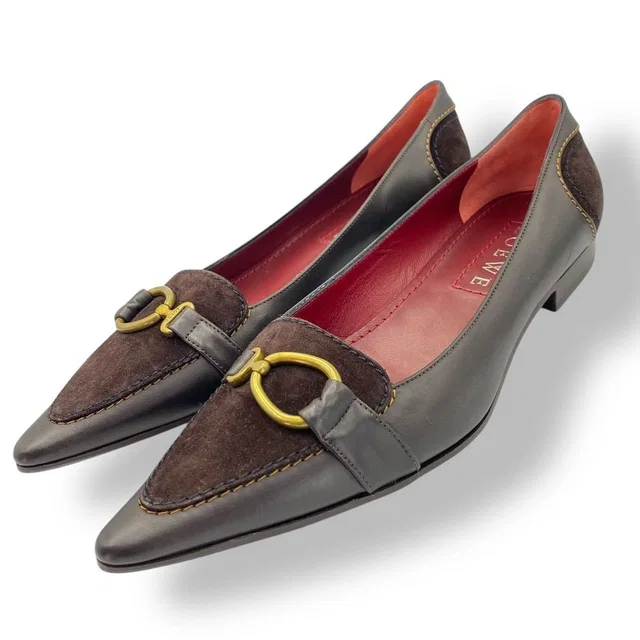 Loewe Pointed Toe Bit Brown 37 5 in Brown from The Reluxe
