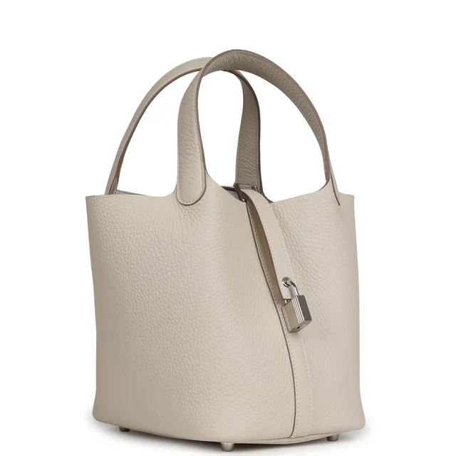 Hermès Picotin Lock 18 Craie Clemence Palladium Hardware in White Clemence leather from Madison Avenue Couture, photo 2 of 2