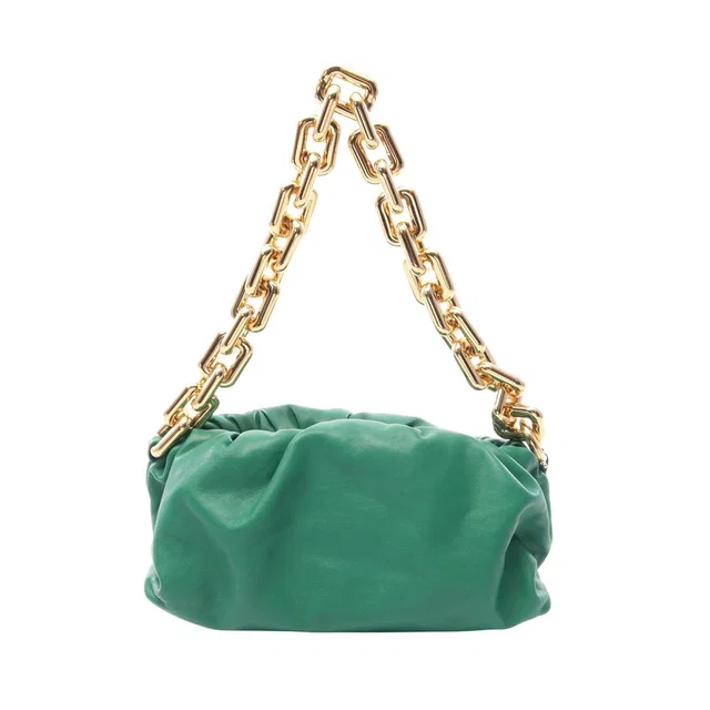 Bottega Veneta The Chain Pouch Leather Shoulder Bag in Leather from LuxUness