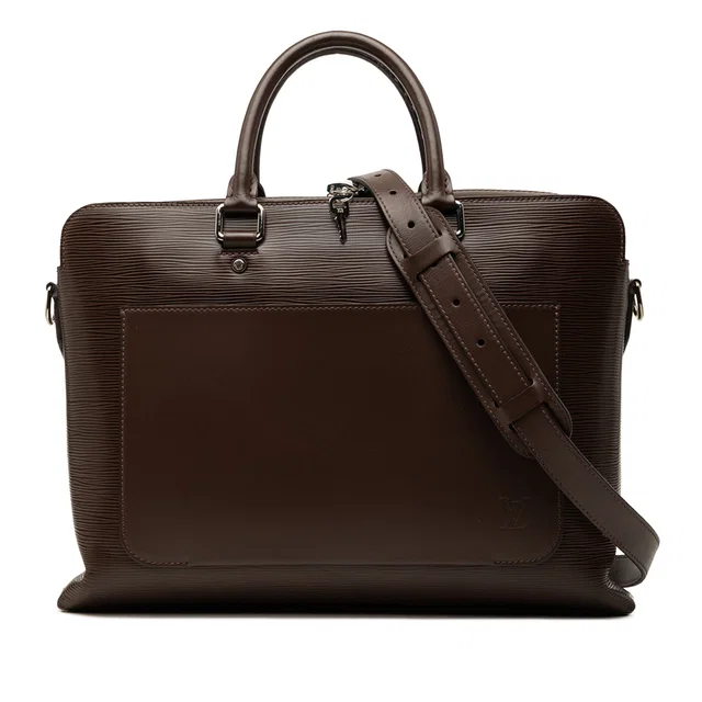 Brown Louis Vuitton Epi Brooks Business Bag in Brown Leather from Designer Revival