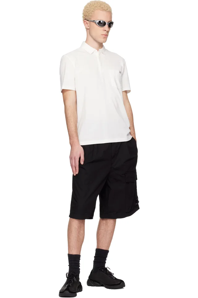 C.P. Company White Stretch Piquet Short Sleeve Polo, photo 4 of 4 from SSENSE