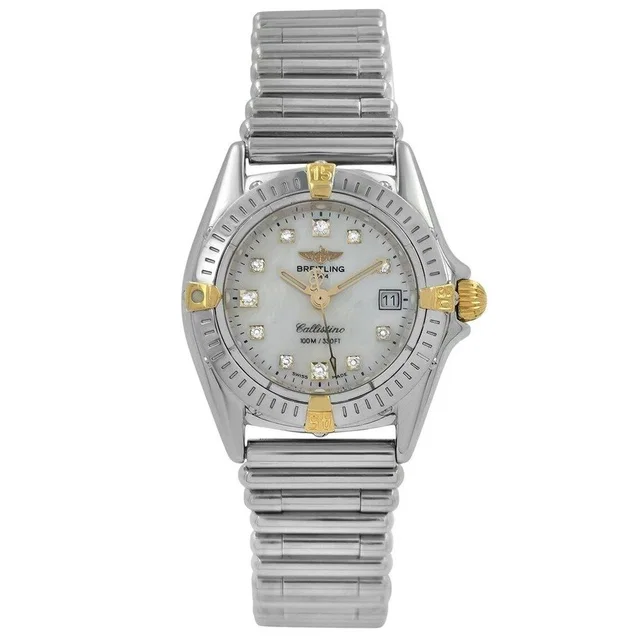 Breitling Callistino Quartz Diamond Ladies Watch D5204512/A437 in yellow|silver|gold|gray from Jomashop.com