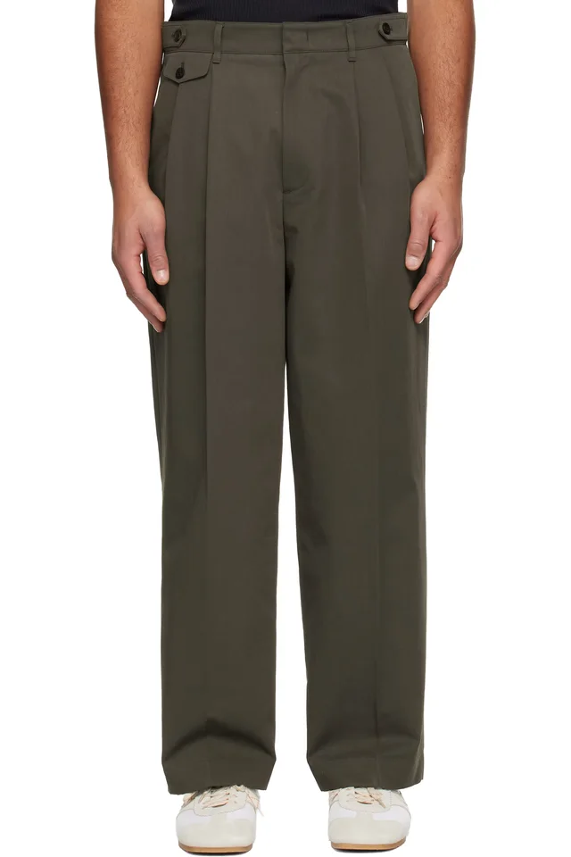 Brown Two Tuck Trousers, image 1 of 1 from SSENSE
