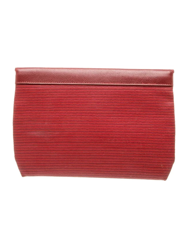 Delvaux Leather Clutch in red Leather from The RealReal, photo 4 of 6