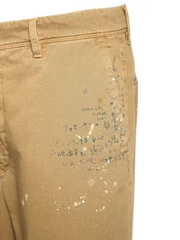 INCOTEX RED X FACETASM Straight Trousers with Details in 100% Cotton, photo 4 of 6 from LUISAVIAROMA