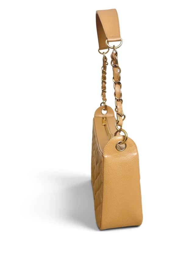 Chanel Vintage Beige Caviar Timeless CC Shoulder Bag in Beige Caviar leather from Season 2 Consign, photo 4 of 9