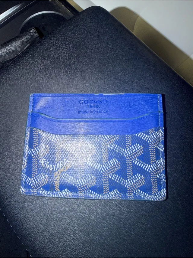 Goyard Royal Blue Card Holder With Monogram Canvas in blue Coated canvas from Poshmark