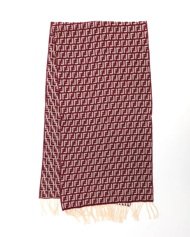 Fendi Zucca Wool Scarf in Wool from A Retro Tale, photo 2 of 3