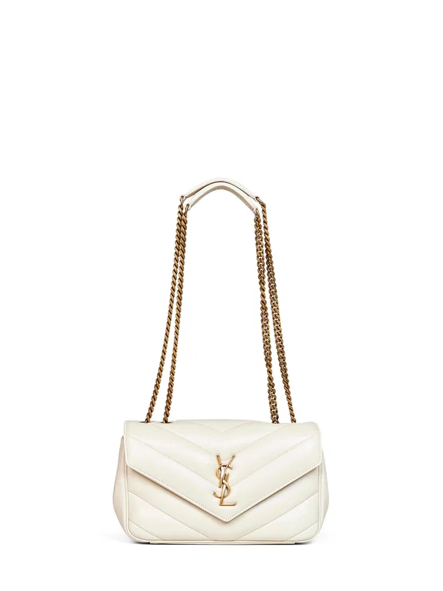 Saint Laurent Shoulder Bag — White Lambskin in White Lambskin from HEWI