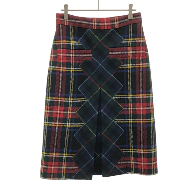 Gucci Check Skirt Mix 38 in Wool from The Reluxe